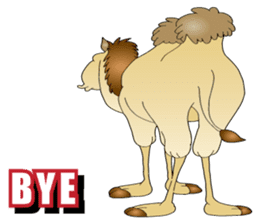Carefree Camel & Hasty Ostrich sticker #11426139