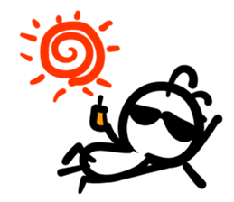 Cave painting of Native American 3 sticker #11427974