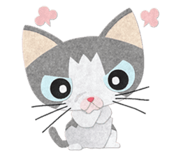 Gray cat Heine sticker #11429478