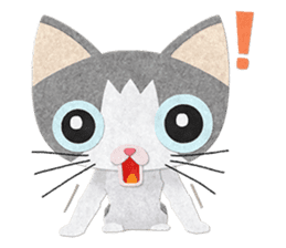 Gray cat Heine sticker #11429480