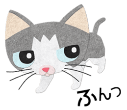Gray cat Heine sticker #11429498