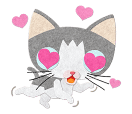 Gray cat Heine sticker #11429504