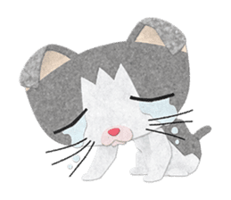 Gray cat Heine sticker #11429518