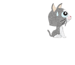 Gray cat Heine sticker #11429520