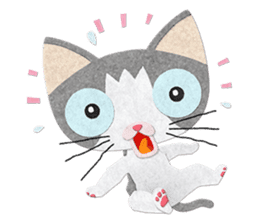 Gray cat Heine sticker #11429524