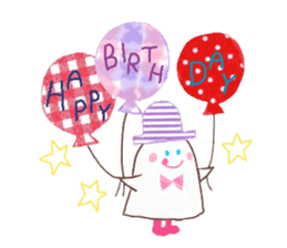 The monster which is happy birthday sticker #11429767
