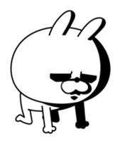 Rabbit expression is too rich 2 sticker #11430795