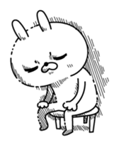 Rabbit expression is too rich 2 sticker #11430799