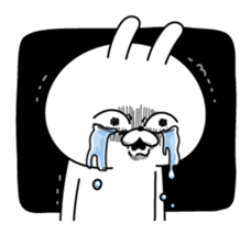 Rabbit expression is too rich 2 sticker #11430800
