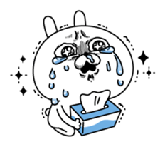 Rabbit expression is too rich 2 sticker #11430808
