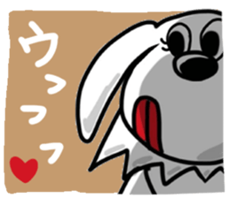 Reaction of a cute dog. sticker #11432159