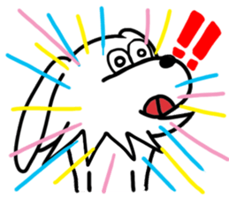 Reaction of a cute dog. sticker #11432164