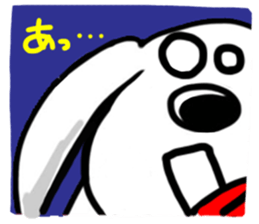 Reaction of a cute dog. sticker #11432170