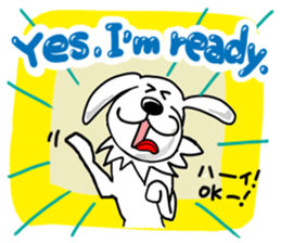 Reaction of a cute dog. sticker #11432179