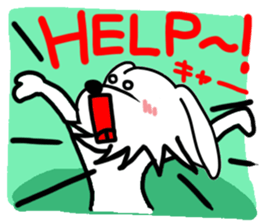 Reaction of a cute dog. sticker #11432184