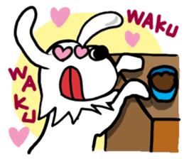 Reaction of a cute dog. sticker #11432186