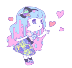 Yume-kawaii girl sticker #11432595