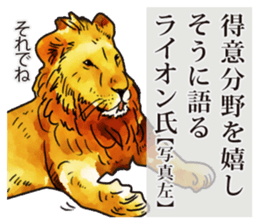 Watercolor lion sticker sticker #11433220