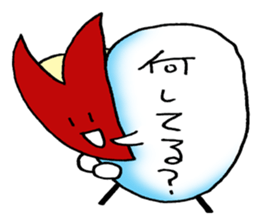 bento apple rabbit sticker #11433312