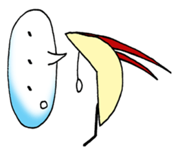 bento apple rabbit sticker #11433314