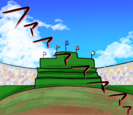 Stamp to relay baseball sticker #11433624