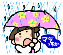 Showa retro girl 5 sticker #11433634