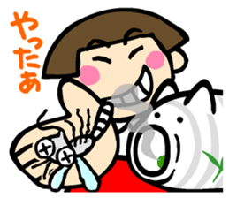 Showa retro girl 5 sticker #11433643