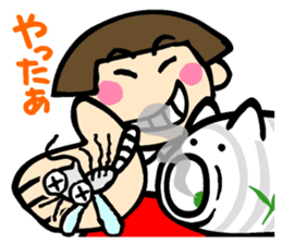 Showa retro girl 5 sticker #11433643