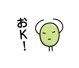 Green Bean Sticker by keimaru sticker #11435364