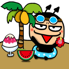 Small devil Taro summer Sticker