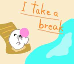 Daily life of a seal family sticker #11436355