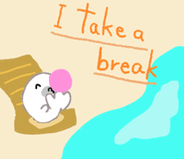 Daily life of a seal family sticker #11436355