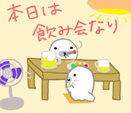 Daily life of a seal family sticker #11436359