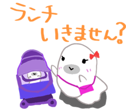 Daily life of a seal family sticker #11436383
