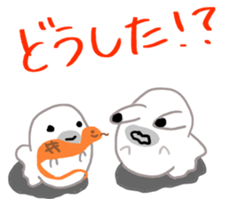 Daily life of a seal family sticker #11436384