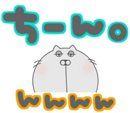 Funny face cat and Words of handwriting. sticker #11437046