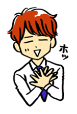 Man speaking polite language sticker #11437719