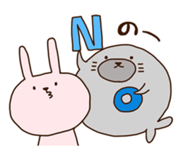 Rabbit and Seal Sticker 2 sticker #11439047