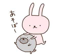 Rabbit and Seal Sticker 2 sticker #11439050