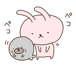 Rabbit and Seal Sticker 2 sticker #11439057