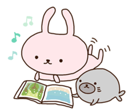Rabbit and Seal Sticker 2 sticker #11439058