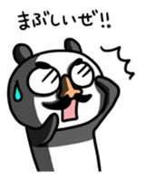 Panda & nose glasses 2 sticker #11439559