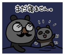 Panda & nose glasses 2 sticker #11439562