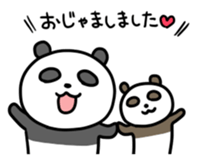 Panda & nose glasses 2 sticker #11439583