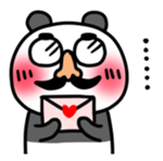 Panda & nose glasses 2 sticker #11439591