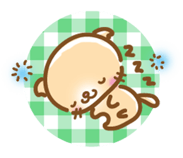 sleepy cat and the seal sticker #11439718