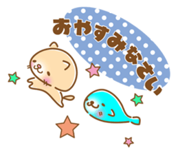 sleepy cat and the seal sticker #11439726
