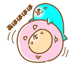 sleepy cat and the seal sticker #11439727