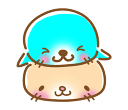 sleepy cat and the seal sticker #11439738