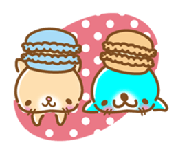 sleepy cat and the seal sticker #11439748